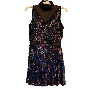 Balera Sequins Dance Dress SZ Mesh Shimmer